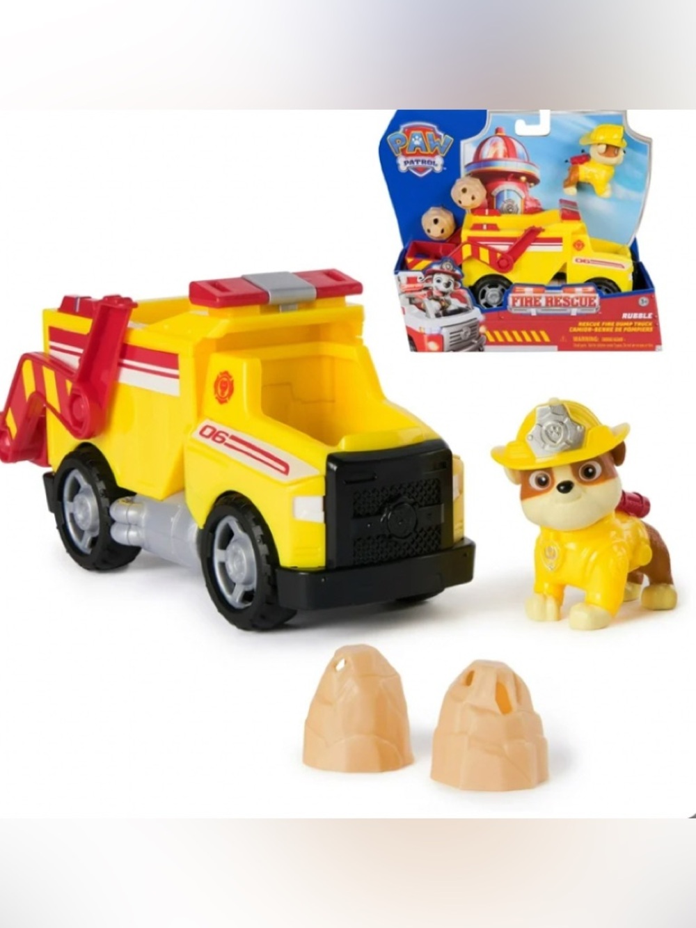 PAW Patrol Fire Rescue Rubble's Rescue Fire Dump Truck with Figure & Accessories